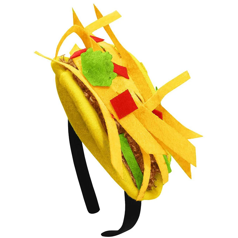 Chips Pommes Frites Hut Taco Sombrero Hüte für Erwachsene Tacos Stirnband für Fiesta Karneval Kostüm Requisite – Detail 9
