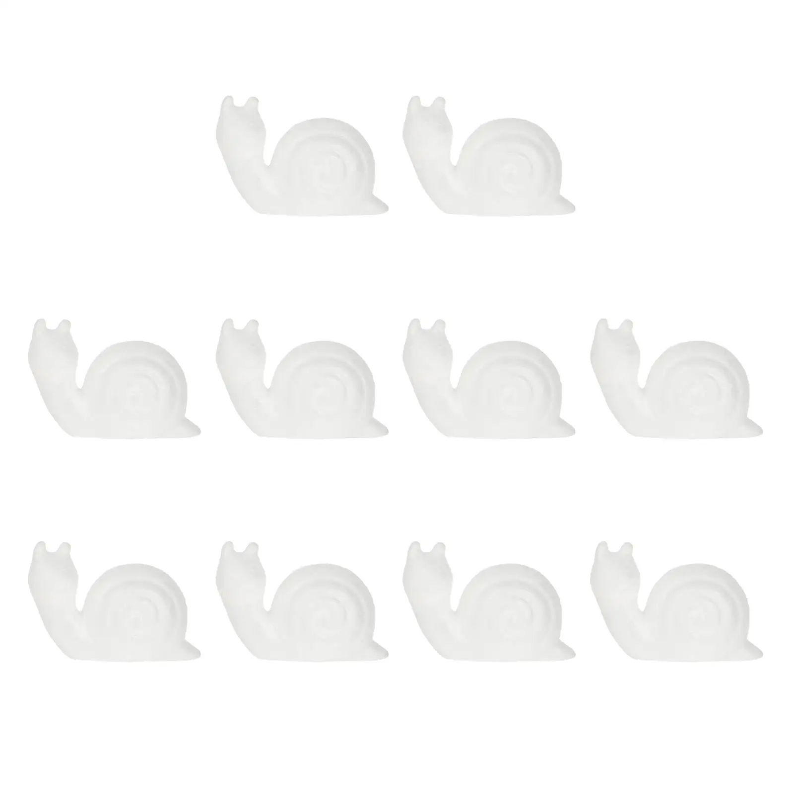 

10 Pcs White Foam Snail Models DIY Craft Materials Kids Creative Projects Foam Home Table Accessories