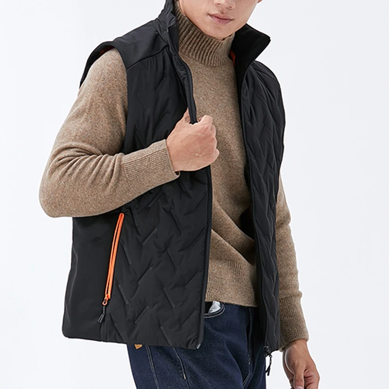 Vest Jacket Men Lightweight Autumn Outwear Vest Coat Sleeveless Jacket Men Casual Clothes Water-Resistant for Hiking Running