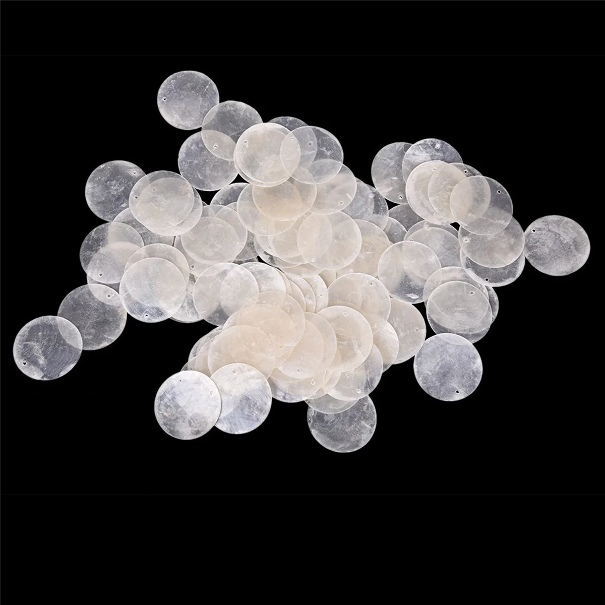 

N95R Пластинчатые бусины 400X Nacre Pearl Shell Круглые 35 мм Белые