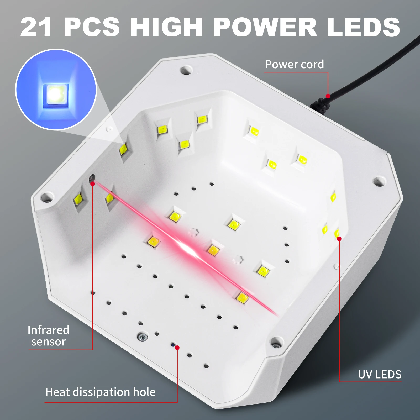 المهنية الأشعة فوق البنفسجية LED مسمار مصباح مريحة USB مسمار مجفف لعلاج طلاء الأظافر هلام مع الموقت التلقائي الاستشعار مانيكير أداة