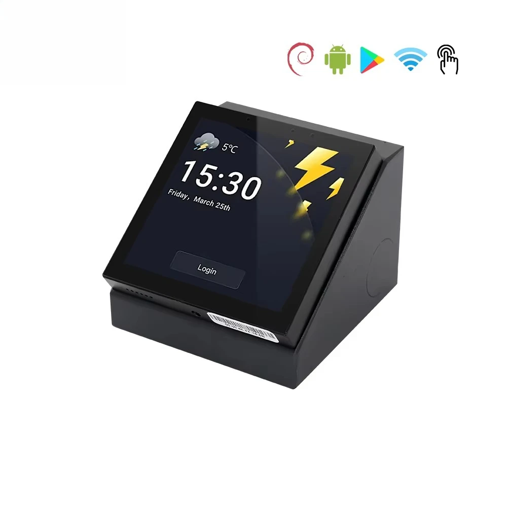 4 Inch Android/Linux System POE Power Supply Touch Screen Control Panel Desktop Placement With A Stand