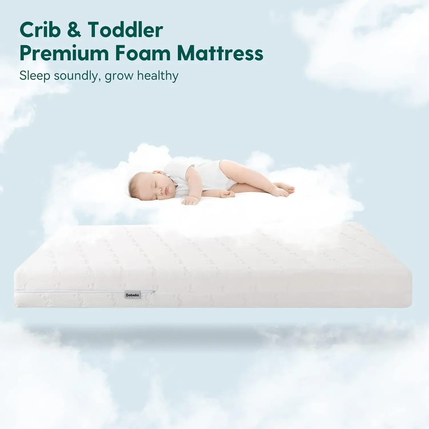 Breathable Crib Mattress, Dual-Sided Memory Foam Toddler , Waterproof Baby Mattresses for and Toddler Bed