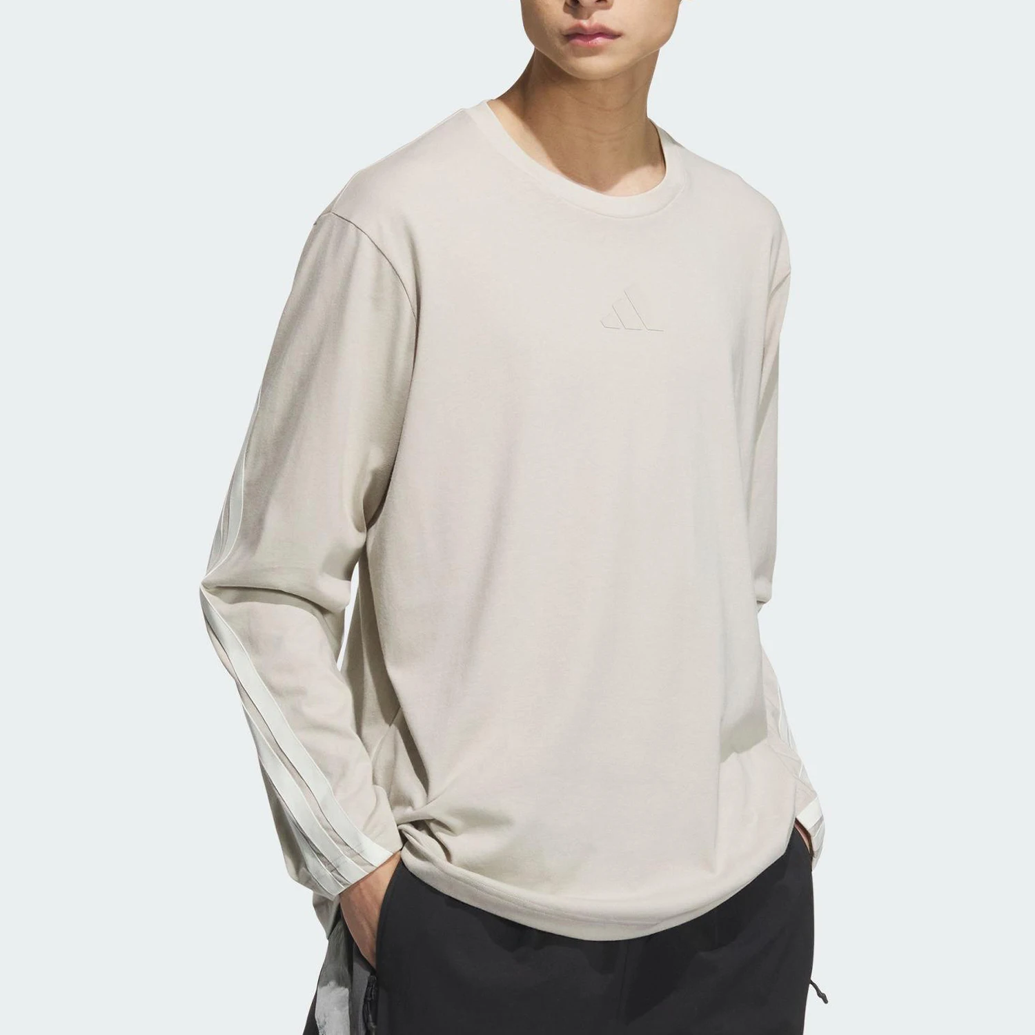 

Adidas Genuine 2025 Spring Men's Loose Daily Three-Stripes T-shirt KC3888