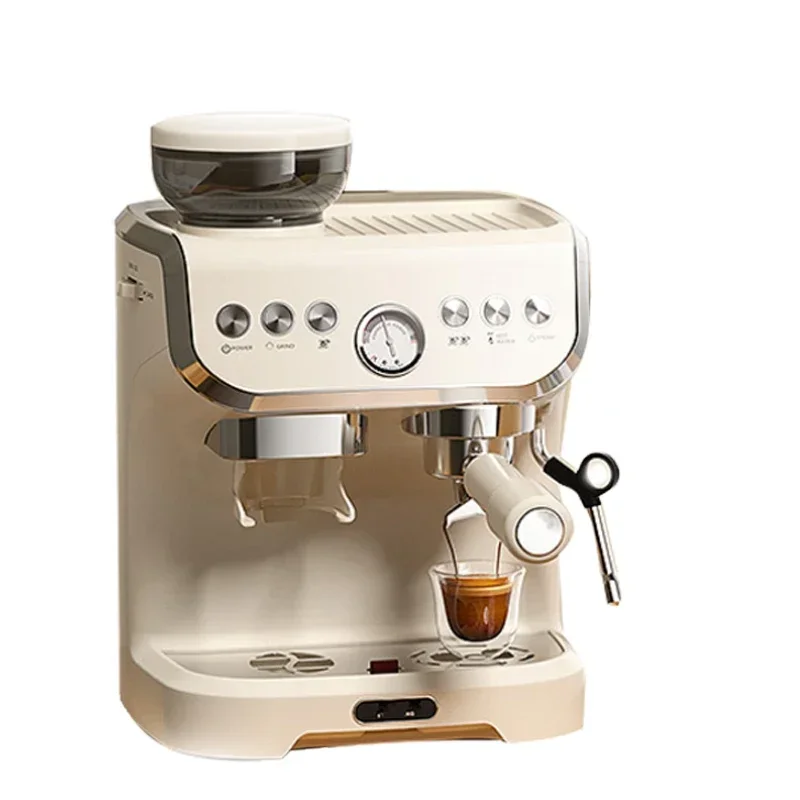 

220V/1420W Household Semi-Automatic Coffee Machine Small Milk Frother And Grinding Machine AC-517E Espresso Machine