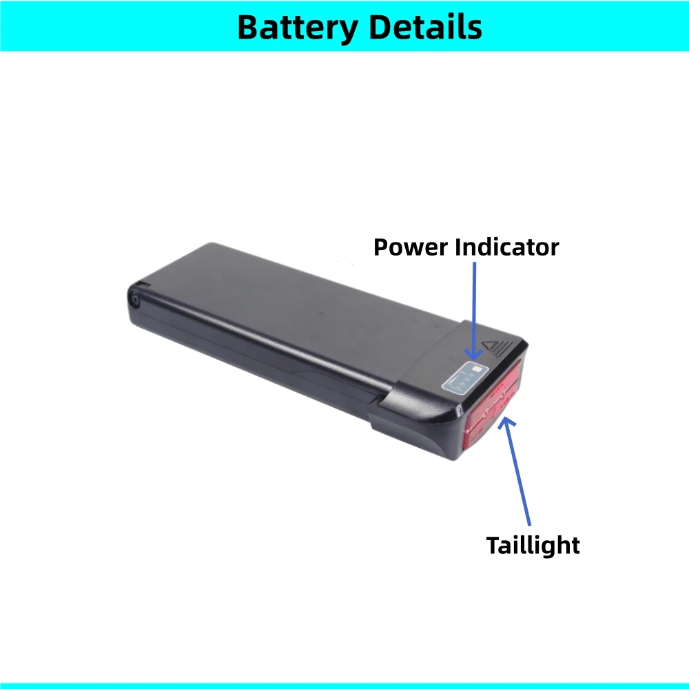 City Bike Rear Rack Ebike Battery 36V 10Ah 12Ah 14Ah 24V for saxonette fachion plus 2.0 Scooty City Pro 26