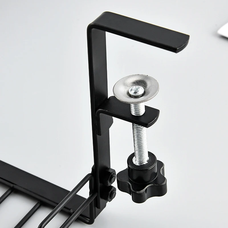 Under the Table Storage Rack Wire Socket Storage Slot Office Desk Low Storage Shelf Rack No Punching Home Kitchen Organizer