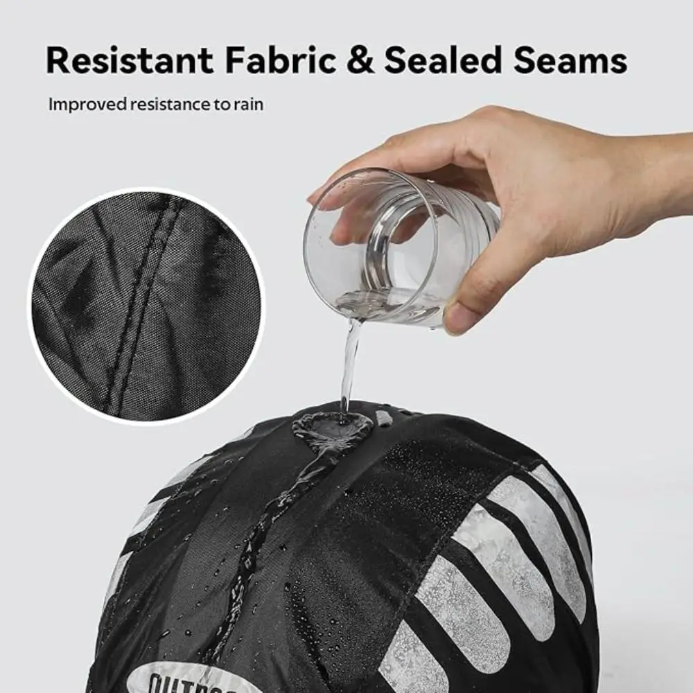 Reflective Strip Bike Helmet Rain Cover Waterproof Windproof Bicycle Helmet Cover High Visibility
