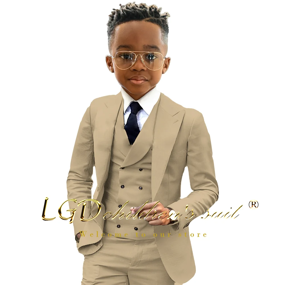 Boys 3~16 years old suit jacket, trousers and vest 3-piece tuxedo wedding party event children's customized formal suit