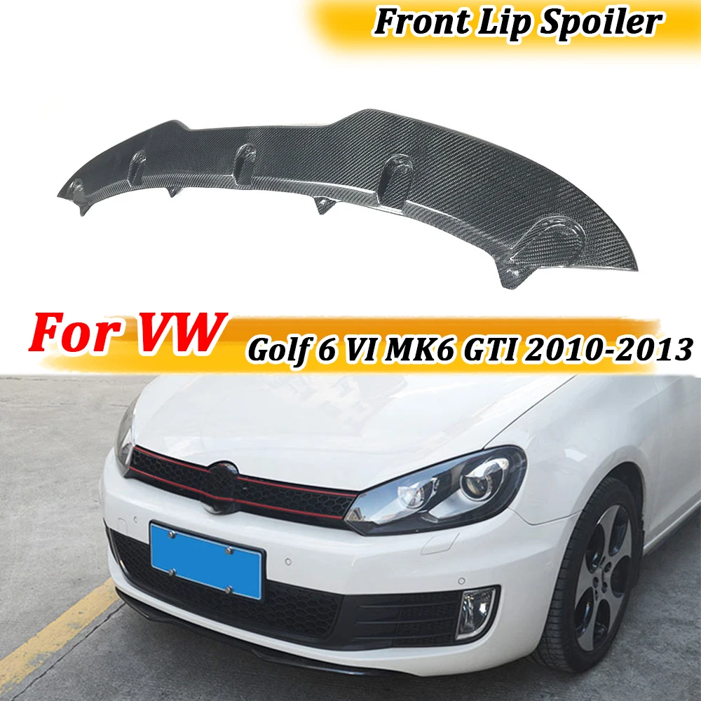 

Carbon Fiber Front Lip For VW Golf 6 VI MK6 GTI 2010-2013 Bumper Lip Chin Spoiler FRP Head shovel Guard H1 Style Car Accessories