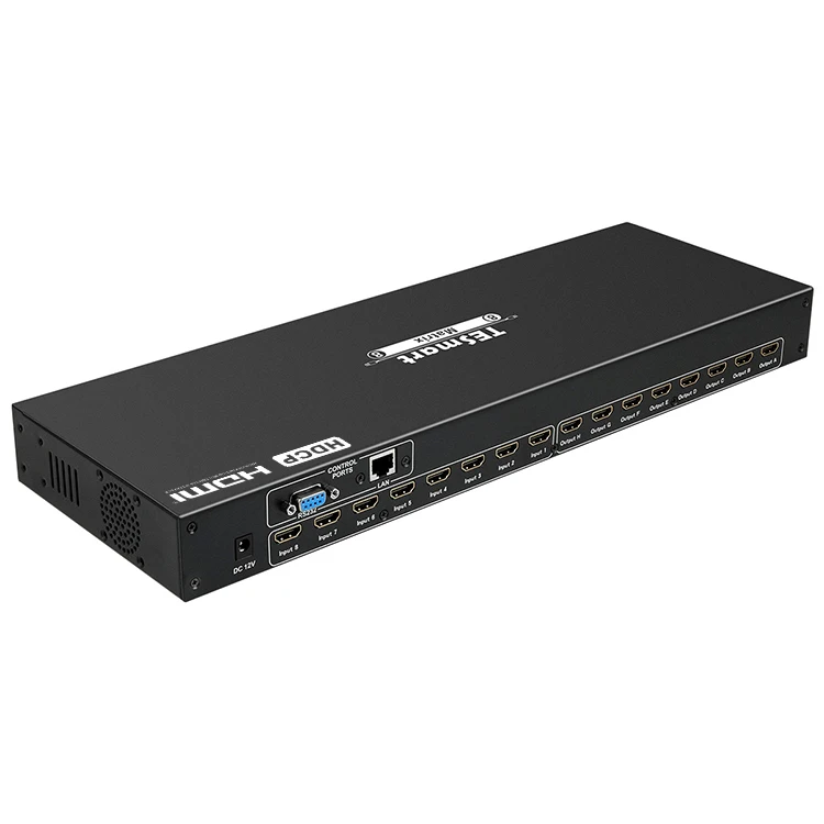 

TESmart High Quality Input 8 Output 8 HDMI Matrix Splitter RS232 LAN EDID HDCP LCD Display 4K30Hz HDMI Matrix