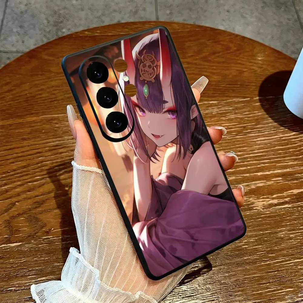 Anime FGO Shuten Douji Phone Case For Samsung Galaxy S26 S25 S24 S23 S22 S21 Plus Ultra Fold A Soft Black