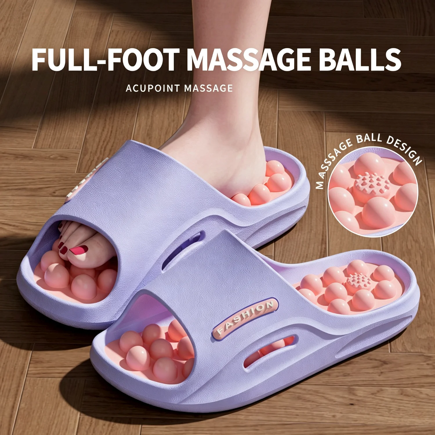 Badezimmer-Massage-Hausschuhe für Männer und Frauen, weiche, elastische Akupressur-Fußmassage-Sandalen, rutschfeste Dusch-Slides, schnelltrocknend, Hausschuhe für zu Hause – Detail 27