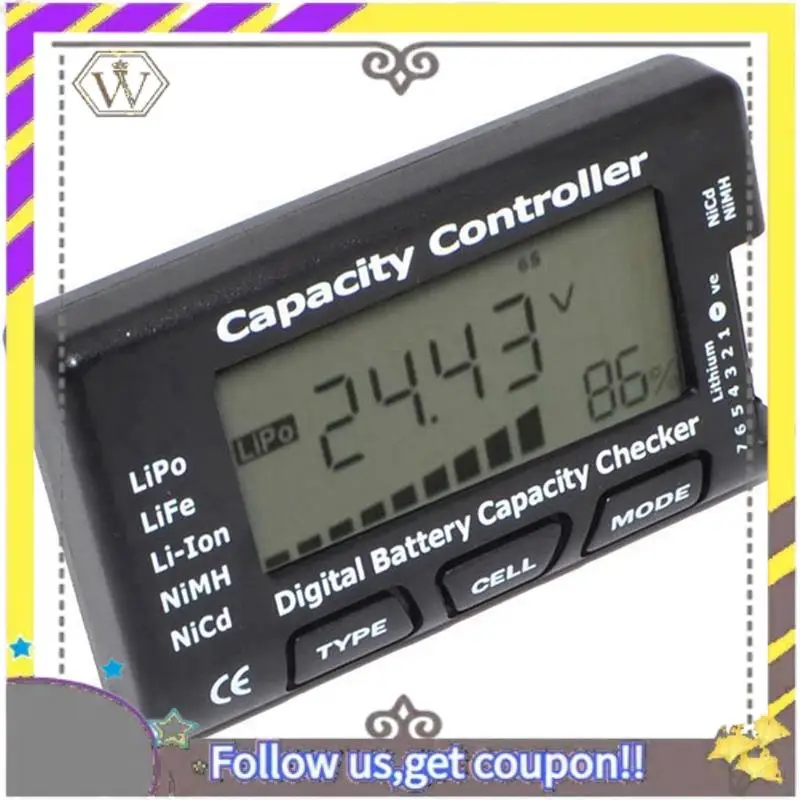

ABXV-RC Cellmeter 7, цифровой прибор для проверки емкости аккумулятора, тестер напряжения для Life Lipo Li-Nimh Nicd Cell Meter