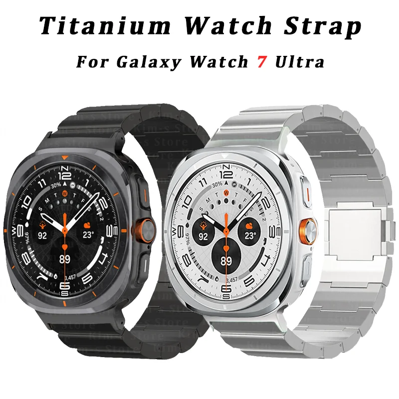 

Titanium Business Strap for Samsung Galaxy Watch Ultra Band UITRA 47MM NO Gaps Luxury Bracelet Men Curved End ultra 47mm Correa