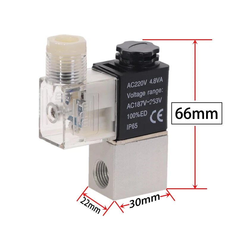 صمام لولبي Pneumatic Air Solenoid Valves 2 Position 2 Port 1/4\ الهواء المضغوط — تفصيل 2