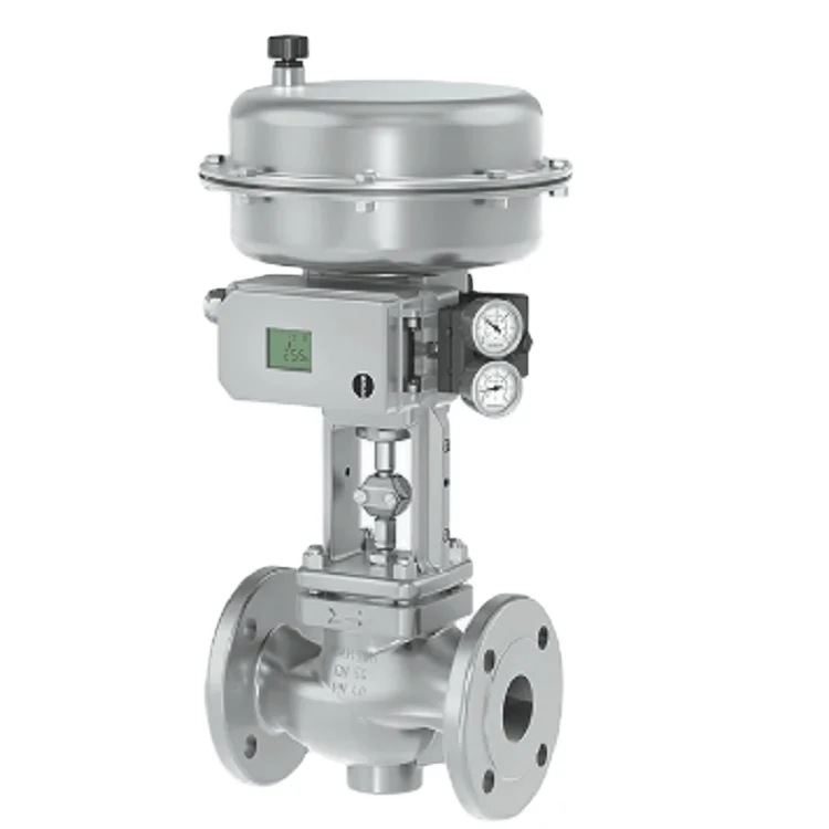 3241 Globe Control Valve of The 300 Pressure Class Rating and Stainless Steel for Valve WIth  Positioner 3730