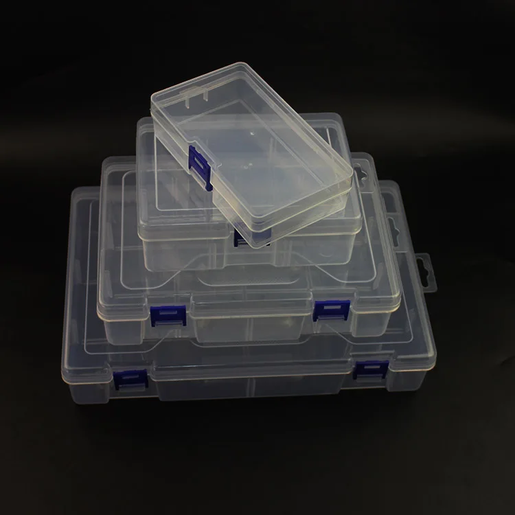 10pcs Parts Box Transparent Plastic storage box Small screws Accessories tool sorting lattice sample box