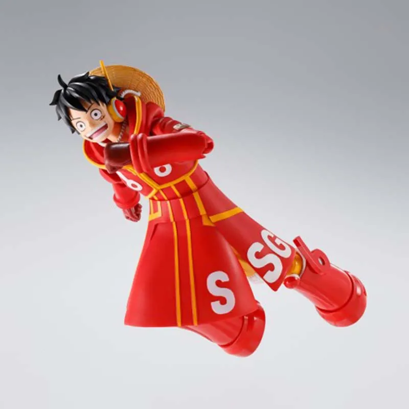 Bandai one piece anime figura shf luffy futuro ilha egghead figuras de ação alta poseabilidade colecionáveis modelo brinquedos meninos presente