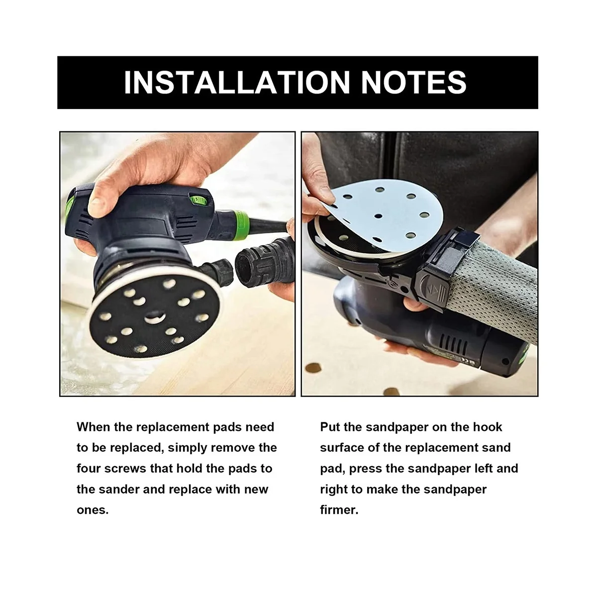 Ultra Durable 492280 Sanding Pad Replacement, 125mm (5-Inch), Soft, 8 Holes, Compatible with Festool ES125, ETS125