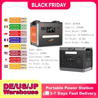 SOLARPLAY Q2501 Q2402M Portable Power Station 2160WH 2304WH LiFePO4 Battery with 2400W/2500W (4800W Peak) Solar Generator