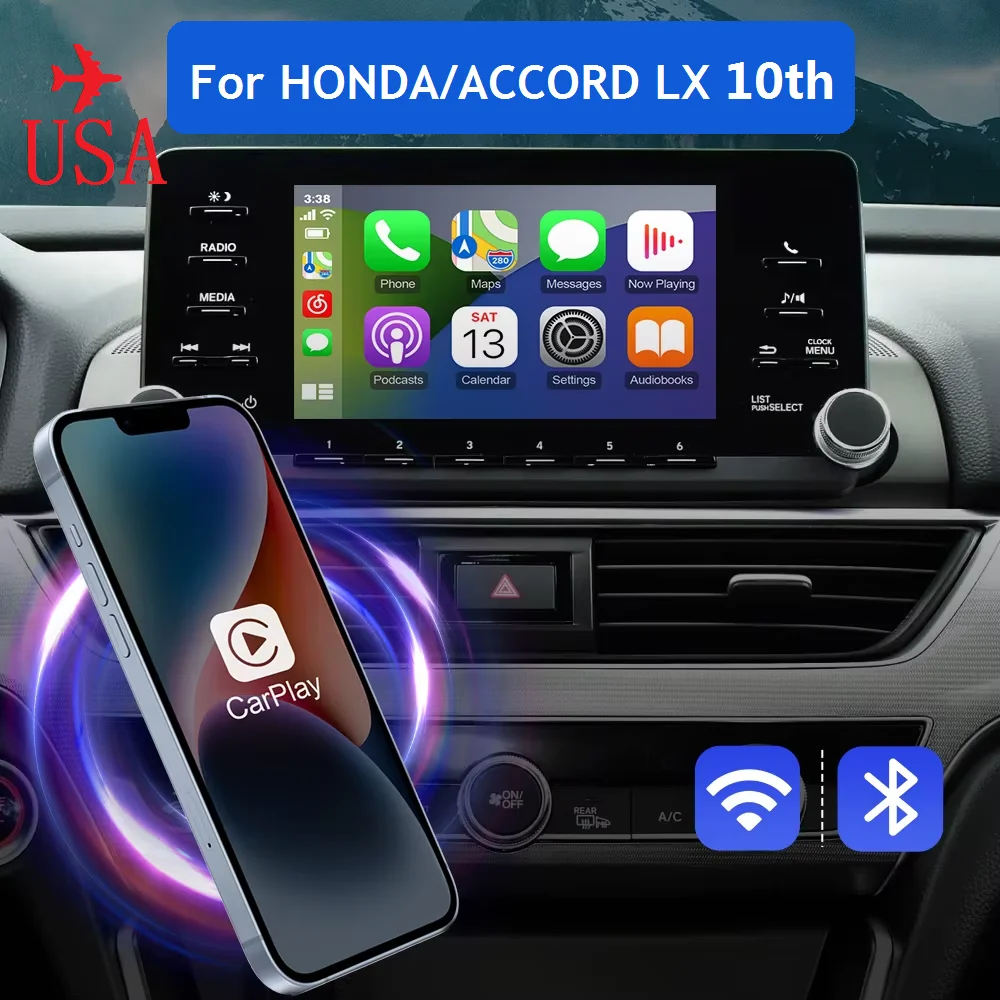 

ISUDAR For Apple Wireless Carplay For HONDA/ACCORD 10th Generation 2018- Android Auto Car Multimedia Play AI Box Video Camera