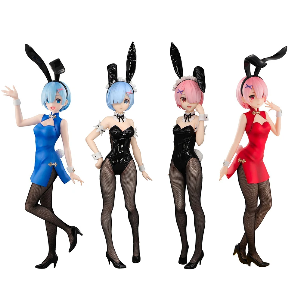 

Judai 30cm Original Furyu BiCute Bunnies Re Zero Ram Rem Bunny Girls Ver PVC Action Figure Model Doll Toys