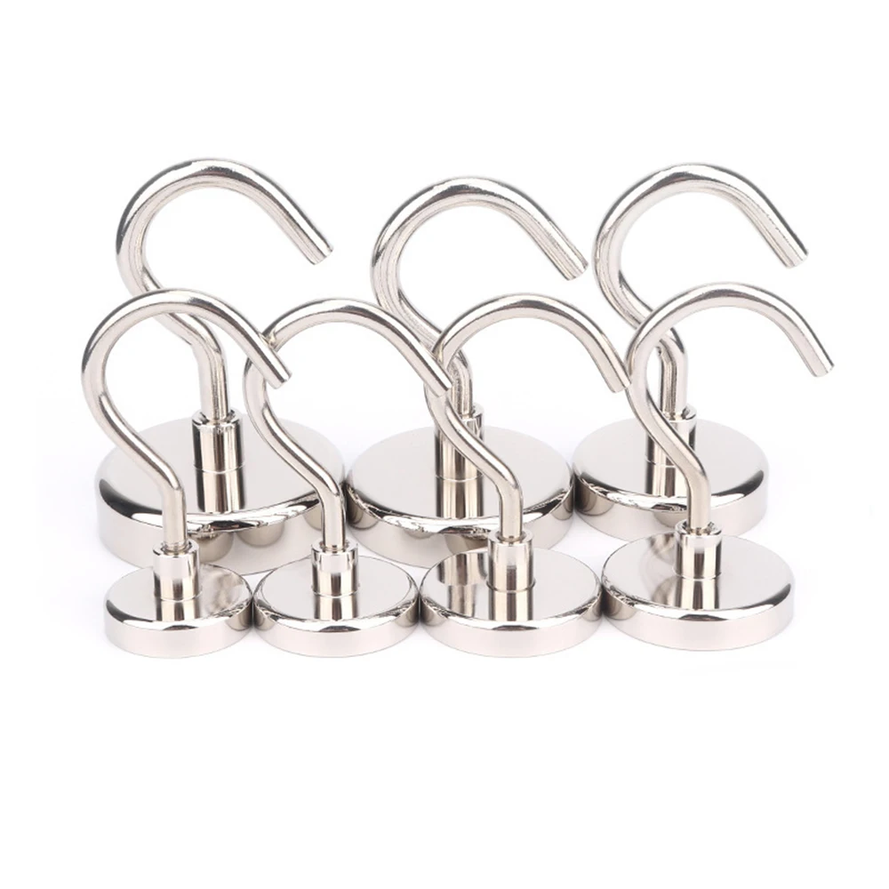 

Super Strong Neodymium Magnets Large Opening Magnetic Hook N52 Iman Heavy Duty Rare Earth Magnet Cruise Hook for Hanging Kitchen