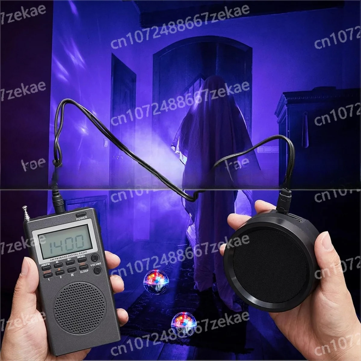 4Pcs Wireless Alarm System Kit, Outdoor & Home Office Anti-theft Monitoring Device, Equipped with 2 LED Cat Balls