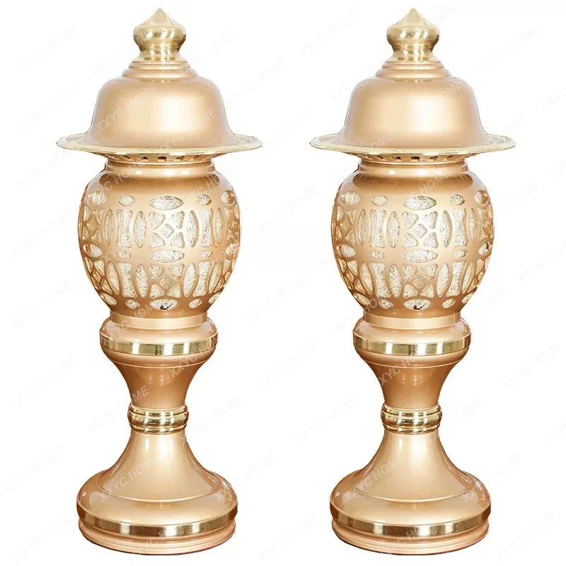 Buddha Front Lantern Household Enshrine God of Wealth Plug-in Pilot Lamp a Pair of Temples Buddha Worshiping Lamp