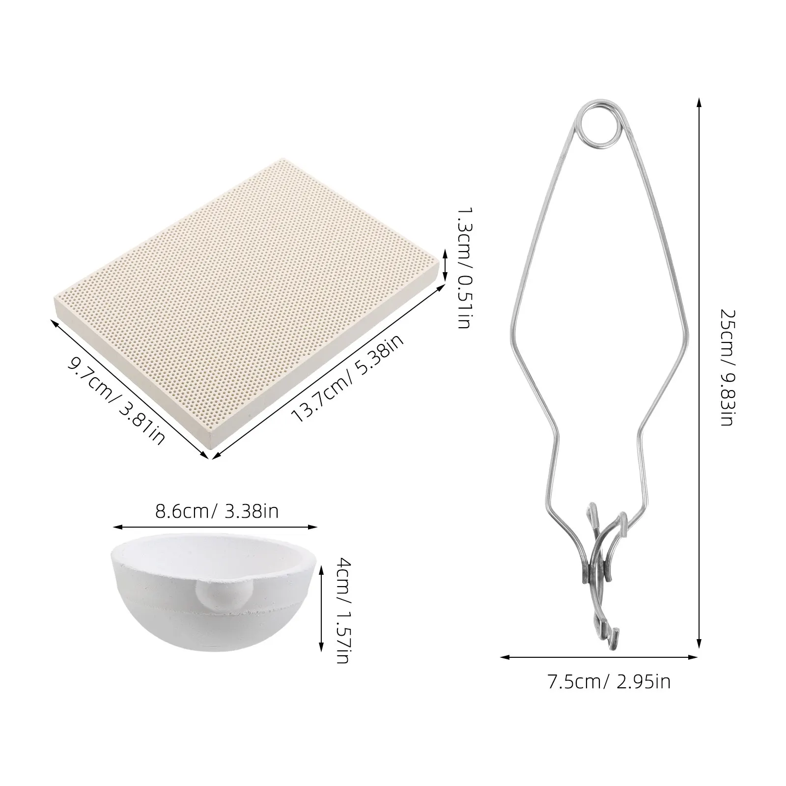 1Set Metal Portable High-temperature Quartz Melting Crucible Bowl For Jewelry Making Metal Caster Casting Home view 3