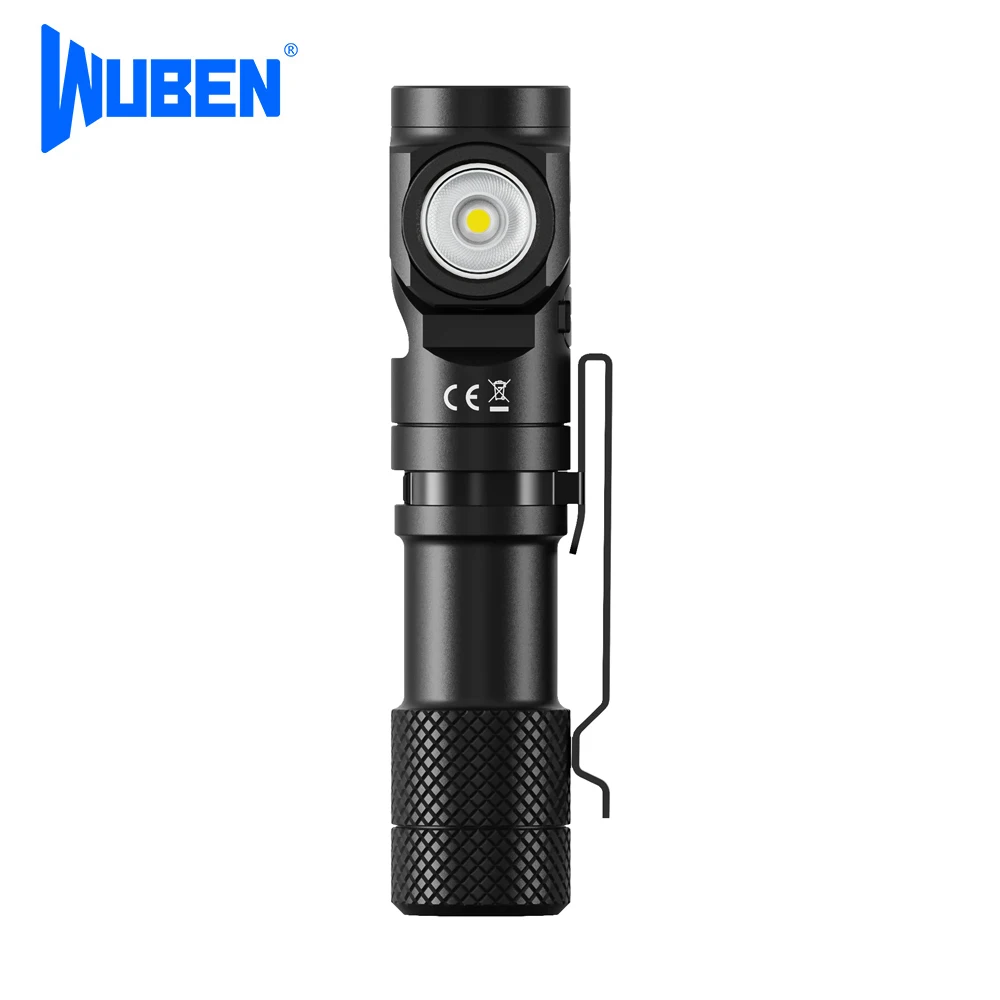 WUBEN L1 Swivel Head Flashlight 2000 Lumen Dual Led of Spotlight and Floodlight Emitter Magnetic Tail IP68 Rating for Woker