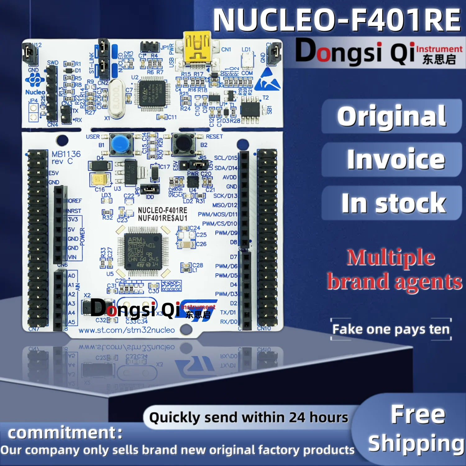 1 قطعة // الكثير NUCLEO-F401RE STM32 Nucleo-64 مجلس التنمية STM32F401RET6 100% المخزون الأصلي