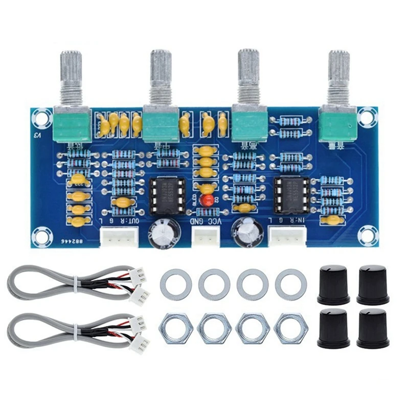 XH-A901 Tone Board Preamp With Treble, Bass, Volume Adjustment Pre-Amplifier Tone Controller For Amplifier Boards