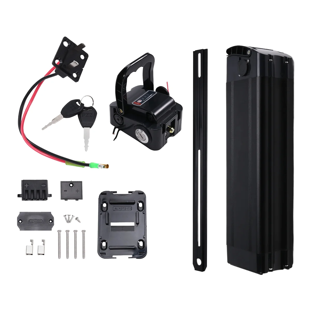 SMIEA Electric E Bike Bicycle 18650 Battery Box Case Cover 48V Empty Silver Fish Ebike Aluminum Housing Accessories