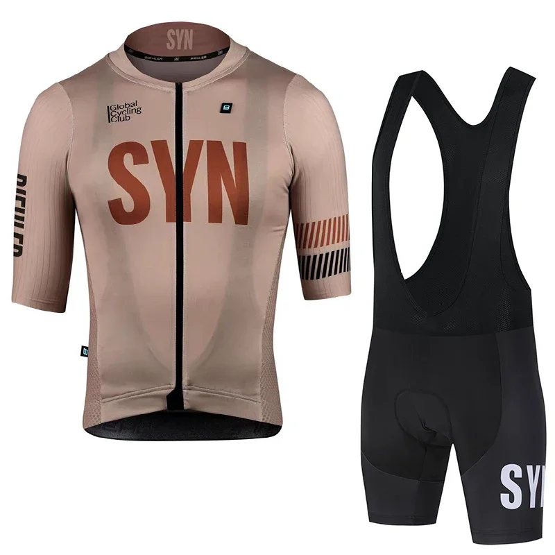 SYN Men's cycling jersey summer road bike cycling sports shirt cycling bib MTB moisture wicking cycling short set - view 3