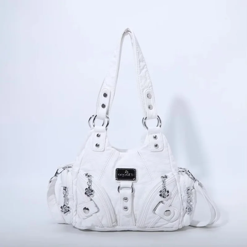 Vintage Women Handbags Soft Bag Small Top-handle Purse Fashion Satchel Multi-Pockets Shoulder Bag Hobos Phone Pack Tote Bag