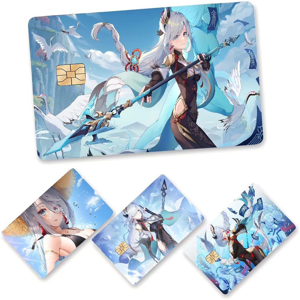 ShenHe Genshin Impact Verschiedene Bank-Kreditkarten, Buspass-Aufkleber, coole Dekoration, wasserfeste Aufkleber, Sammlung, Spielzeug, Geschenke