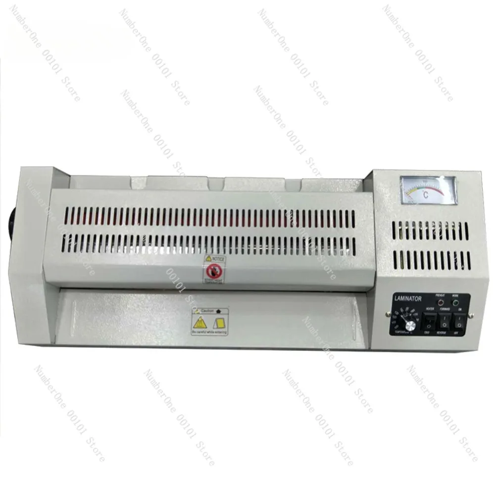 

Photo Plastic-Envelop Machine Household Steel Casing Cold Mounting Laminator 4 Roller with Handwheel Laminator