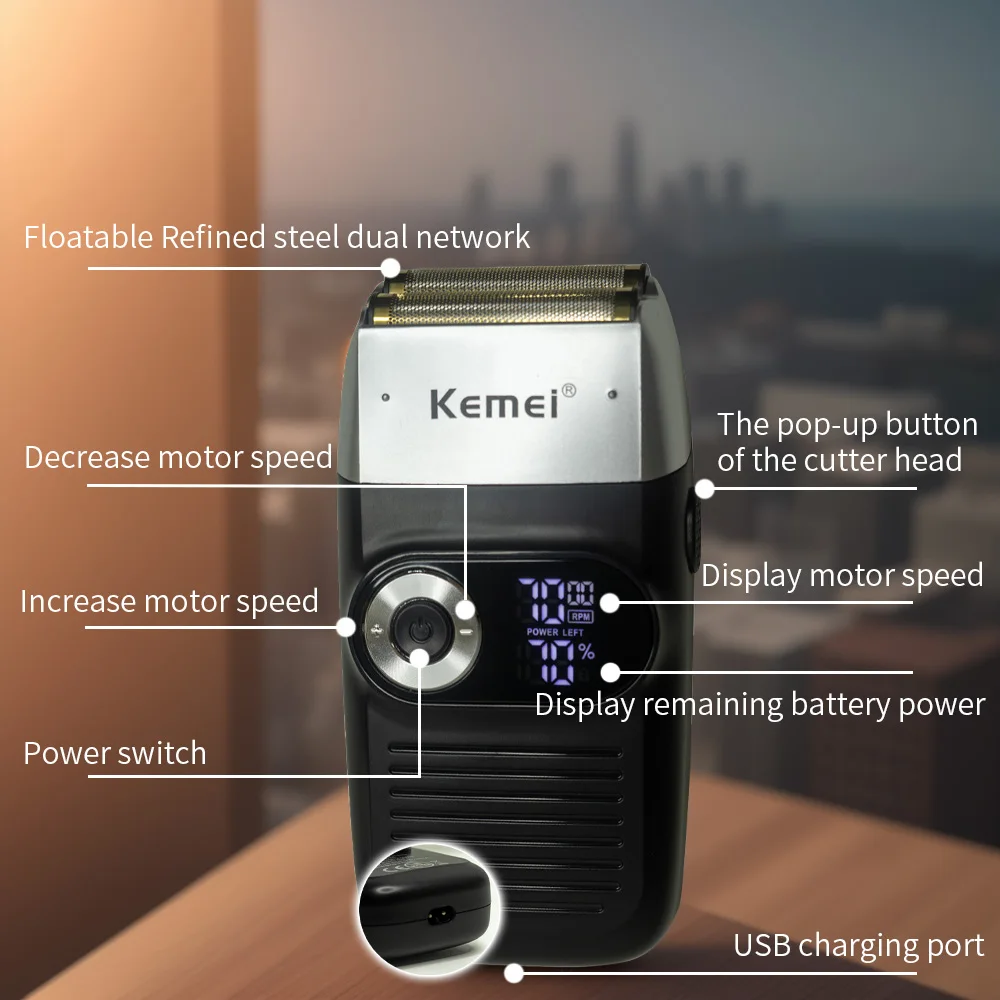 Kemei KM-2296 KM-2299 KM-1102 Hair Clipper Kit Men's Electric Shaver Hair Trimmer Machine Professional Hair Cutting Machine