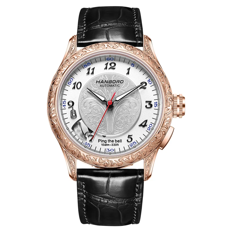HANBORO uurlijkse klokserie volautomatisch mechanisch herenhorloge 5379