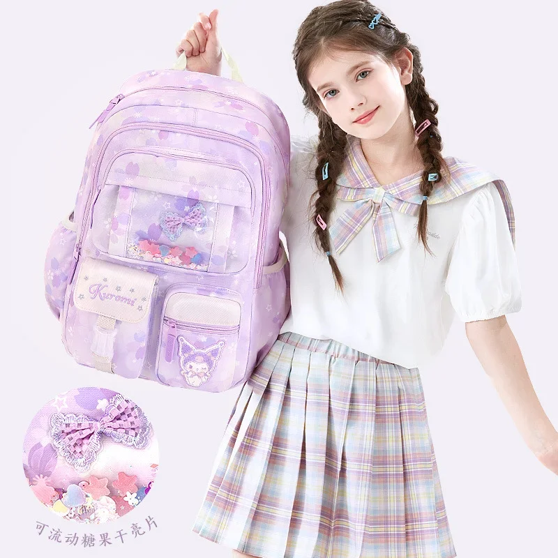 Sanrio Nieuwe Clow M Student Schooltas Cartoon Grote Capaciteit Ruggengraat Bescherming Kinderen Rugzak