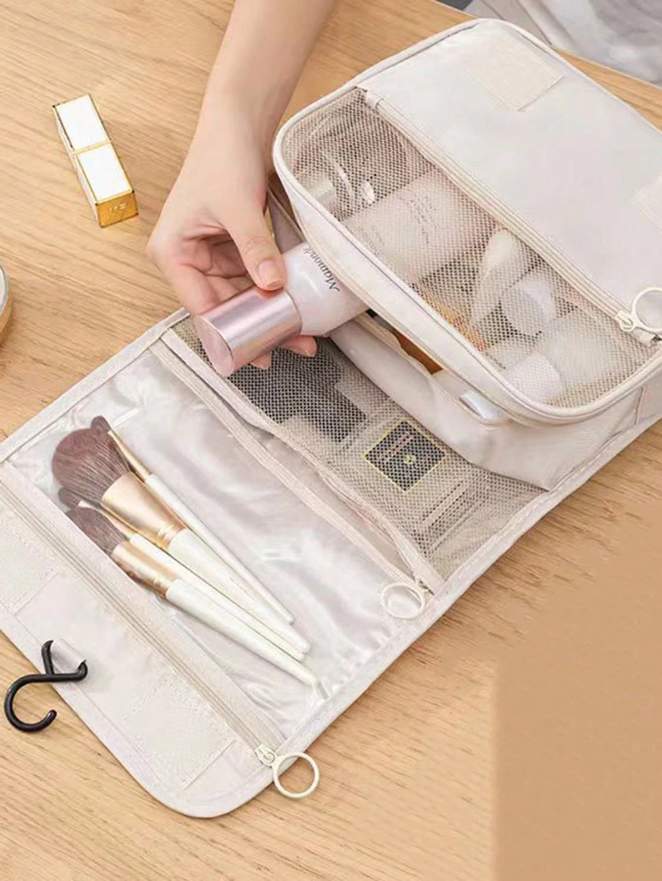 Brief Grafik Hängen Make-Up Tasche Wasserdichte Make-Up Tasche Kulturbeutel Schule Liefert Schule Zeug Für College Wohnheim Für Studenten