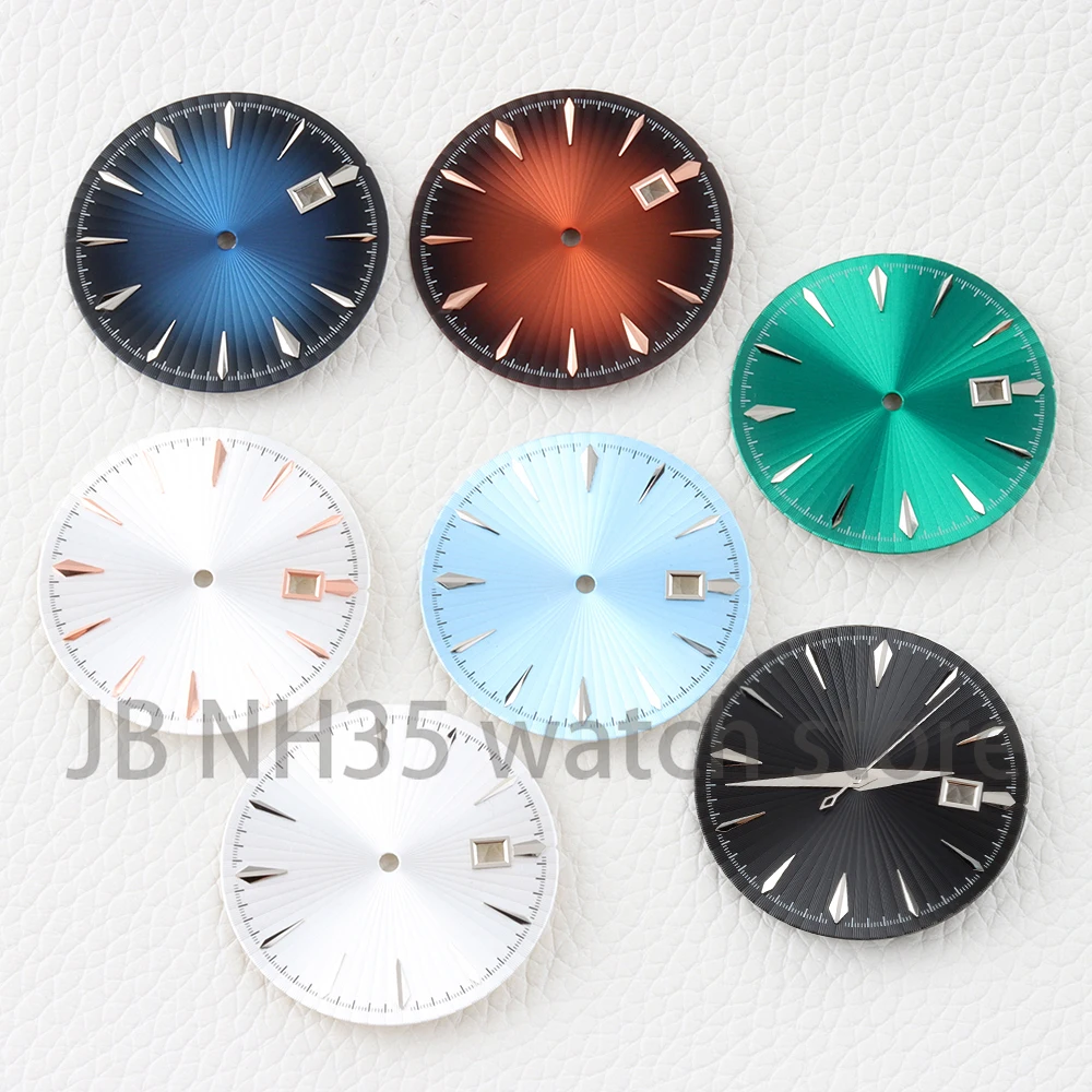 35mm Dial NH35 Watch Dial Face Hands Sunray Strips Dial for Cocktail Time Presage NH35/NH36 Movement Watch Replacement Parts