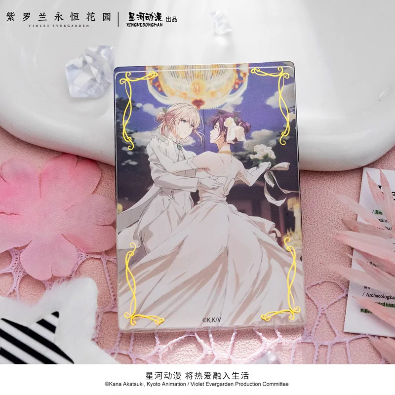 

Фиолетовый Evergarden Cattleya Baudelaire Цветочный шрам Свадебное платье Серия Китай Официальная авторизация Акриловый стоячий кирпич