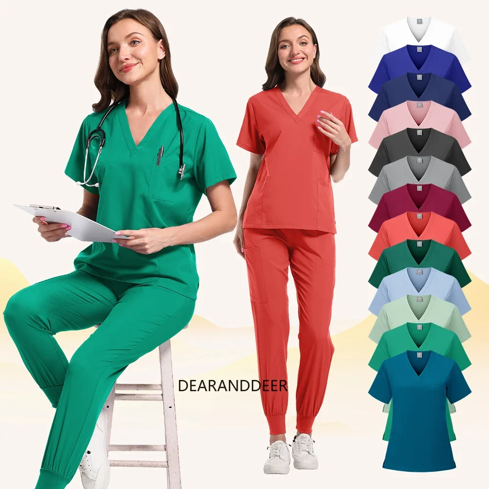 

Doctor's clinical uniform for women, dental clinic jogger pants, surgical gown, pet hospital set, spa workwear nurse accessories