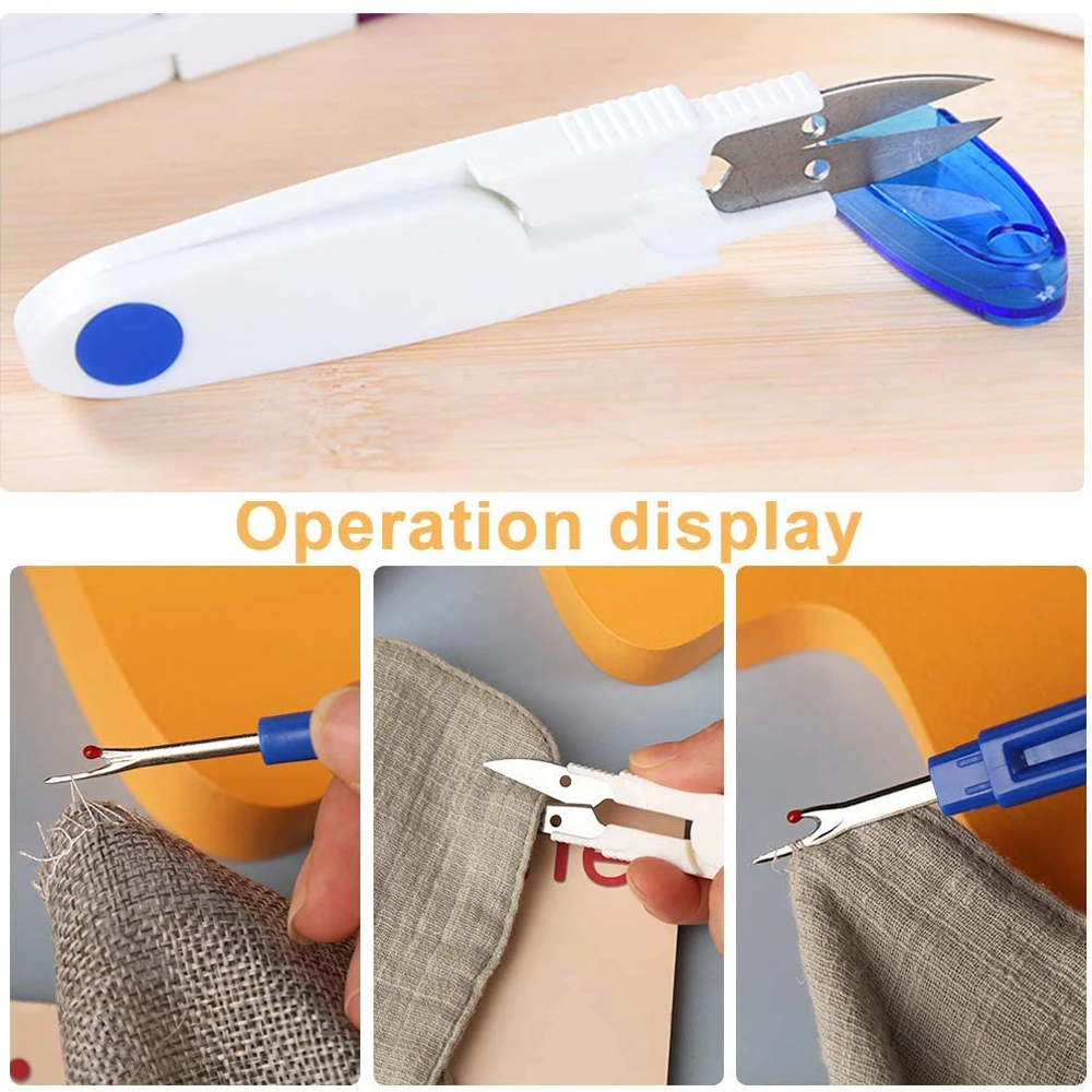 4PCS Sewing Seam Ripper Kit Colorful Sewing Stitch Thread Unpicker &Seam Ripper&Thread Cutter Scissor for Sewing Thread Remove