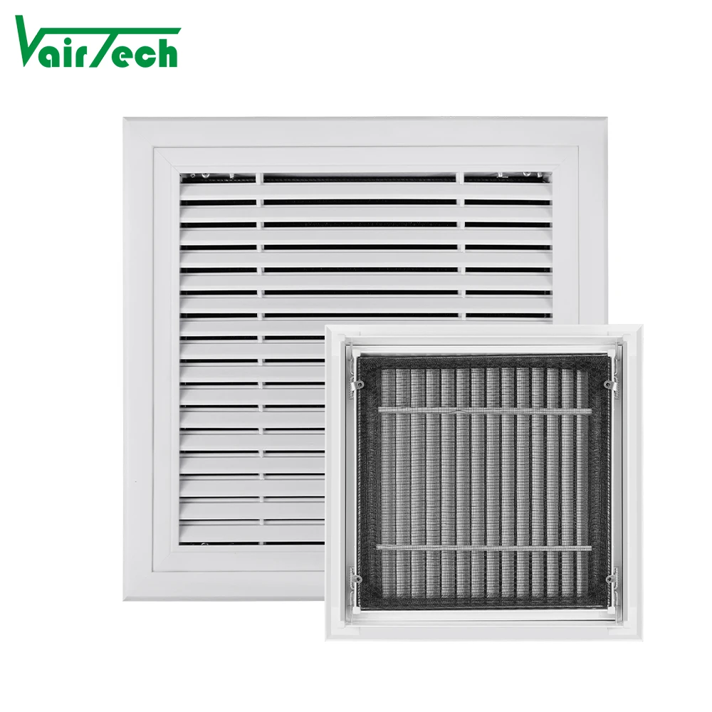 현대식 탈착식 플라스틱 환기구 사각형 환풍구 셔터 HVAC 에어컨용 공기 배출구 18x18인치