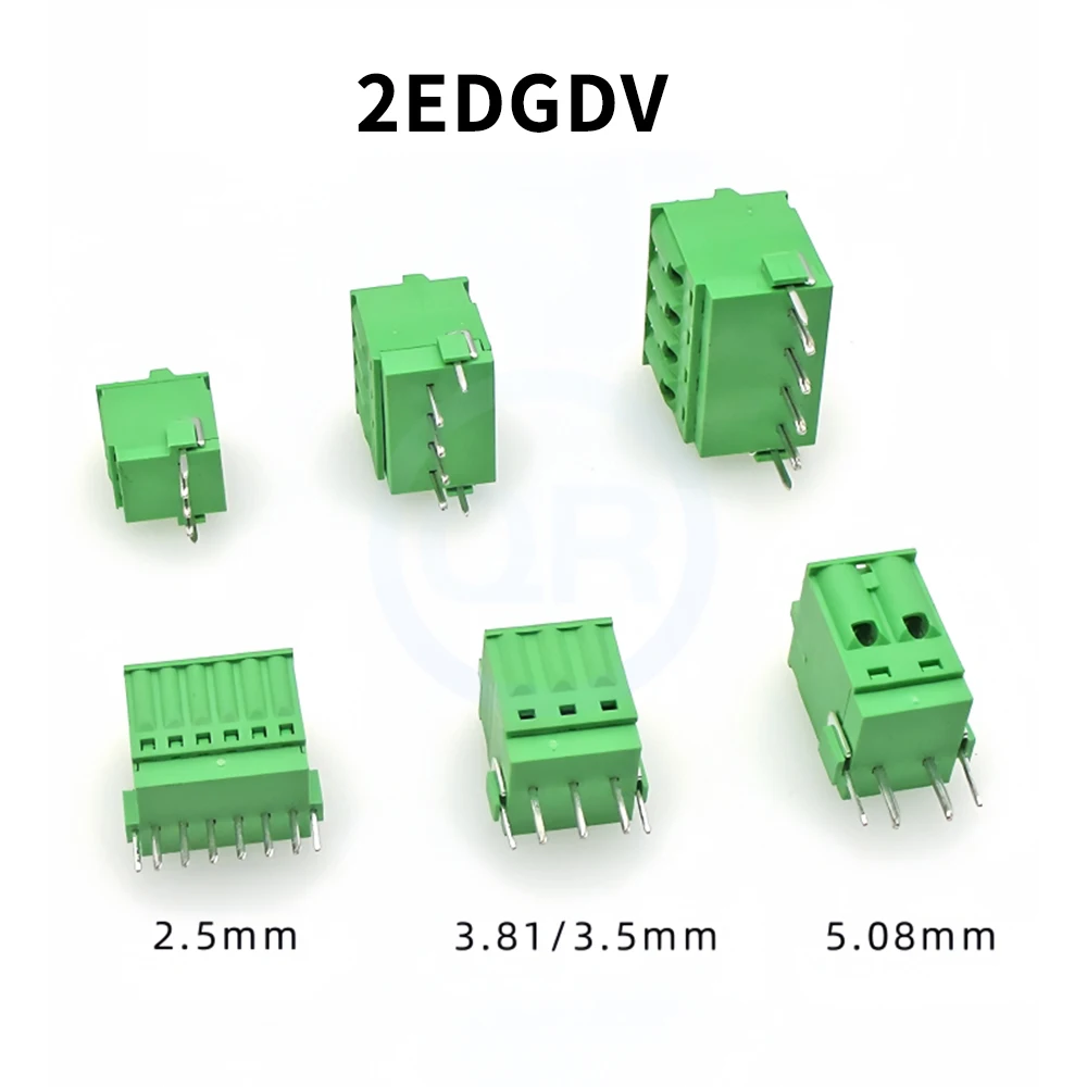(5 Pcs) 2EDGKDS 2EDGKDL 5.08mm 3.81mm 3.5mm 2.5mm Push Spring Type Quick Connect 241V 241R Straight Solder PCB 2EDGKDV 2EDGKDR