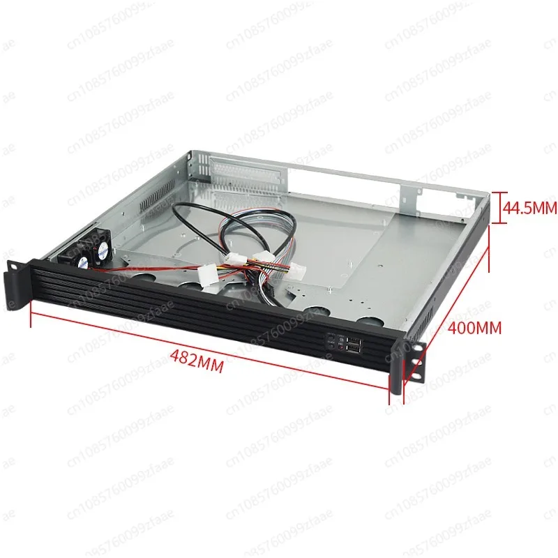 1U horizontal industrial control chassis, brushed aluminum panel, support ATX main board and small 1U power supply